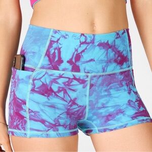 Fabletics Blue and Purple Athletic Shorts